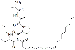 올레오일라닐-알라닐-프롤릴-N-프로필발린아미드 구조식 이미지