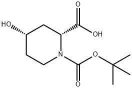 (2R,4S)-1-Boc-4-hydroxypiperidine-2-carboxylic acid Structure