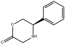 (5R)-3,4,5,6-Tetrahydro-5-phenyl-4(H)-1,4-oxazin-2-one 구조식 이미지