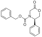 (5R)-3,4,5,6-TETRAHYDRO-5-PHENYL-N-(BENZYLOXYCARBONYL)-4(H)-1,4-OXAZIN-2-ONE 구조식 이미지