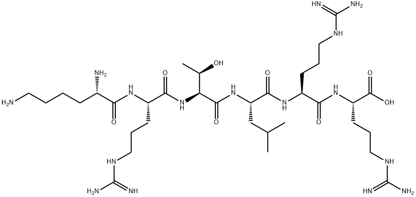 H-LYS-ARG-THR-LEU-ARG-ARG-OH Structure