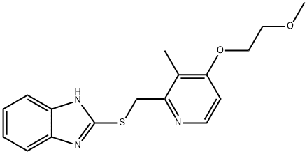 2-[(4-METHOXYETHOXY-3-METHYL-2-PYRIDINYL)-METHYLTHIO]-벤즈이미다졸 구조식 이미지