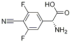 (R)-2-아미노-2-(4-시아노-3,5-디플루오로페닐)아세트산 구조식 이미지