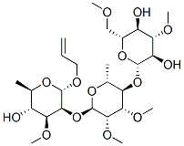 allyl 2-O-(4-O-(3,6-di-O-methyl-beta-glucopyranosyl)-2,3-di-O-methyl-alpha-rhamnopyranosyl)-3-O-methyl-alpha-rhamnopyranoside 구조식 이미지