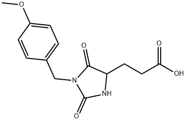 3-[1-(4-Methoxybenzyl)-2,5-dioxoimidazolidin-4-yl]propanoic acid 구조식 이미지