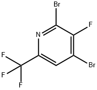 2,4-Dibromo-3-fluoro-6-(trifluoromethyl)pyridine 구조식 이미지