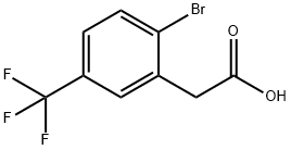 2-(2-broMo-5-(trifluoroMethyl)phenyl)acetic acid Structure