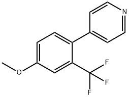 4-(4-Methoxy-2-(trifluoromethyl)phenyl)pyridine Structure