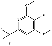 3-Bromo-2,4-dimethoxy-6-(trifluoromethyl)pyridine 구조식 이미지