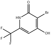 3-Bromo-2,4-dihydroxy-6-(trifluoromethyl)pyridine Structure