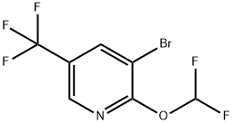 3-Bromo-2-difluoromethoxy-5-(trifluoromethyl)pyridine 구조식 이미지