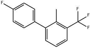 1,1'-Biphenyl, 4'-fluoro-2-methyl-3-(trifluoromethyl)- Structure