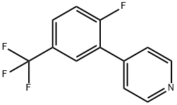 4-(2-Fluoro-5-(trifluoromethyl)phenyl)pyridine Structure