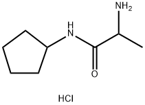 2-Amino-N-cyclopentylpropanamide hydrochloride Structure