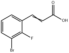 (2E)-3-(3-Bromo-2-fluorophenyl)prop-2-enoic acid 구조식 이미지
