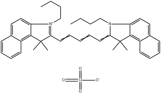 4,5:4',5'-DIBENZO-1,1'-DIBUTYL-3,3,3',3'-TETRAMETHYLINDADICARBOCYANINE PERCHLORATE Structure