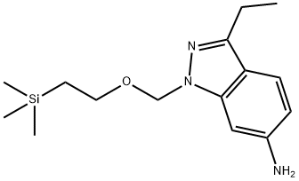 1H-Indazol-6-aMine, 3-ethyl-1-[[2-(triMethylsilyl)ethoxy]Methyl]- 구조식 이미지