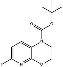 tert-Butyl 6-iodo-2,3-dihydro-1H-pyrido-[2,3-b][1,4]oxazine-1-carboxylate Structure