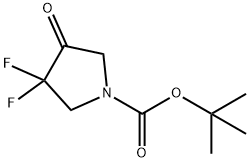 tert-부틸3,3-디플루오로-4-옥소피롤리딘-1-카르복실레이트 구조식 이미지