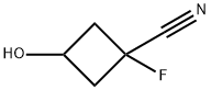 1 - Fluoro - 3 - hydroxycyclobutanecarbonitrile Structure