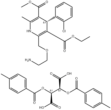 (S)-암로디핀Di-p-톨루오일-D-타르트레이트 구조식 이미지
