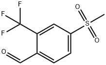 2-Formyl-5-(methylsulphonyl)benzotrifluoride, 4-Formyl-3-(trifluoromethyl)phenyl methyl sulphone Structure
