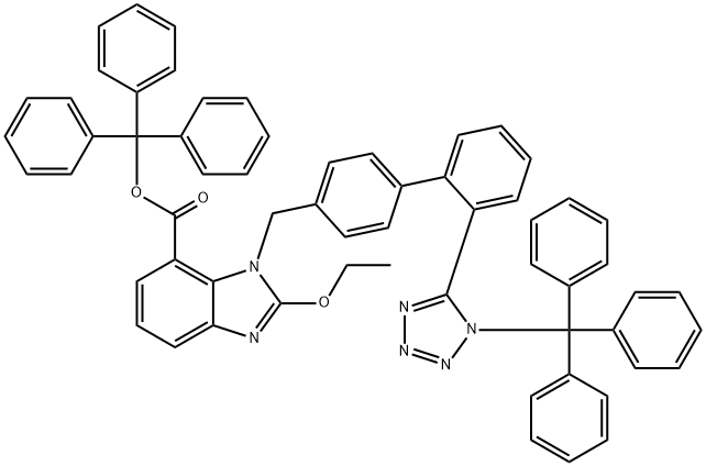 N-Trityl Candesartan Trityl Ester 구조식 이미지