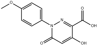 4-hydroxy-1-(4-methoxyphenyl)-6-oxo-1,6-dihydro-3-pyridazinecarboxylic acid 구조식 이미지