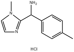 C-(1-Methyl-1H-imidazol-2-yl)-C-p-tolyl-methylamine dihydrochloride 구조식 이미지