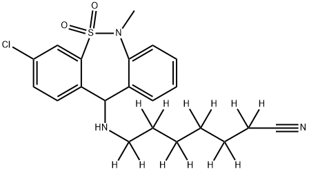 Decarboxy Tianeptine-d12 Nitrile Structure