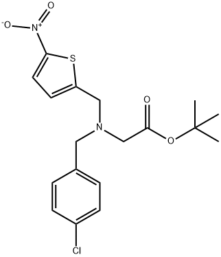 1,1-Dimethylethyl-N-[(4-chlorophenyl)methyl]-N-[(5-nitro-2-thienyl)methyl])glycinate Structure
