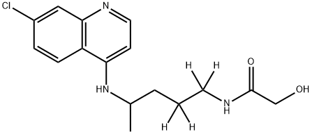 Didesethyl Chloroquine Hydroxyacetamide-d4 Structure