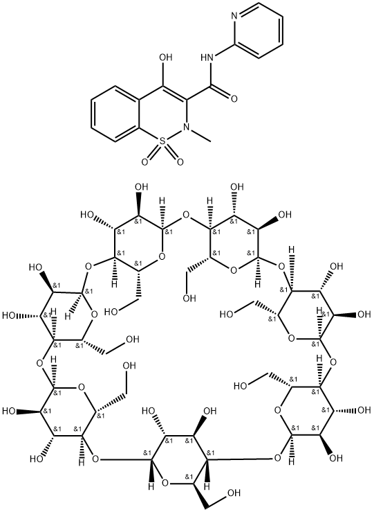 Piroxicambeta-Cyclodextrin 구조식 이미지