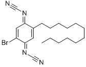2-Bromo-5-dodecyl-2,5-cyclohexadiene-1,4-diylidenebiscyanamide Structure