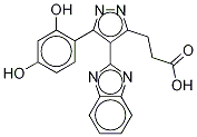 4-(1H-BenziMidazol-2-yl)-3-(2,4-dihydroxyphenyl)-1H-pyrazole-5-propanoic Acid Structure