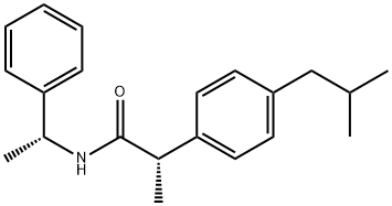 (R,S)-N-(1-Phenylethyl) Ibuprofen AMide Structure