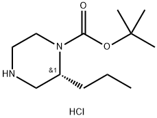 (R)-1-Boc-2-propylpiperazine Hydrochloride Structure