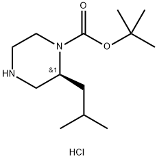 (S)-1-N-BOC-2-ISOBUTYLPIPERAZINE-HCl Structure