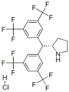 (S)-2-{비스[3,5-비스(트리플루오로메틸)페닐]메틸}피롤리딘염산염 구조식 이미지