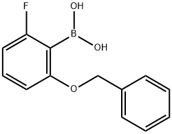 2-Benzyloxy-6-fluorophenylboronic acid 구조식 이미지