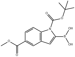 1-BOC-5-(methoxycarbonyl)indole-2-boronic acid Structure