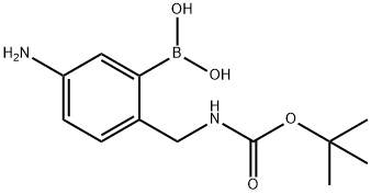 5-Amino-2-(BOC-amino)methyl)phenylboronic acid Structure