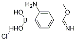 2-아미노-4-(이미노(메톡시)메틸)페닐보론산,HCl 구조식 이미지