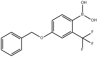 4-벤질옥시-2-트리플루오로메틸페닐보론산 구조식 이미지