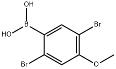 2,5-디브로모-4-메톡시페닐보론산 구조식 이미지