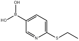 6-(에틸티오)피리딘-3-일보론산 구조식 이미지