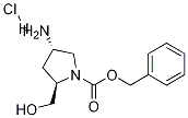 (2R,4S)-1-CBZ-2-hydroxyMethyl-4-aMino Pyrrolidine-HCl Structure