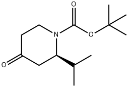 1-Piperidinecarboxylic acid, 2-(1-methylethyl)-4-oxo-, 1,1-dimethylethyl ester, (2R)- 구조식 이미지