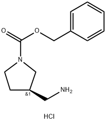(R)-1-Cbz-3-AMino메틸피롤리딘-HCl 구조식 이미지