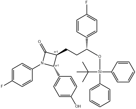 Ezetimibe Hydroxy tert-Butyldiphenylsilyl Ether Structure